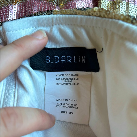 SHIMMERY WAVES STRAPLESS MINI DRESS - Picture 4 of 5